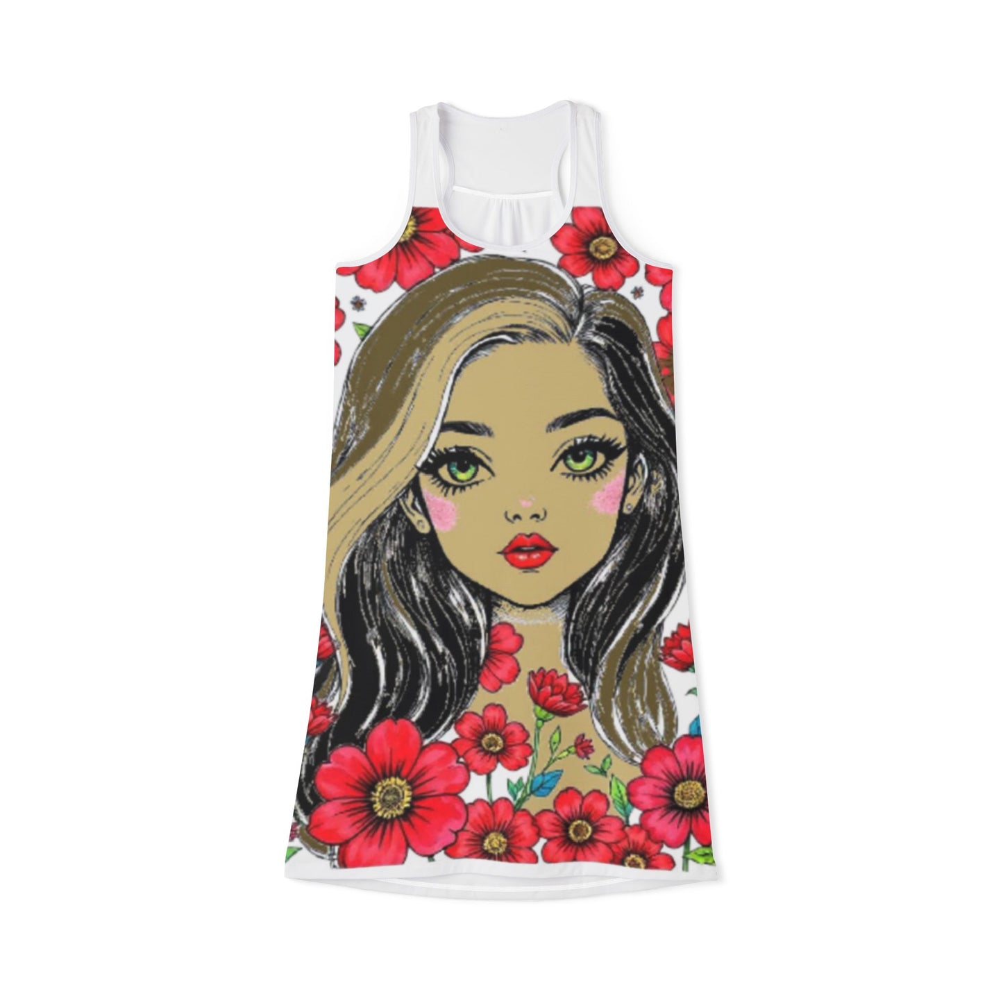 "Urban Rhapsody "Floral Print Racerback Dress